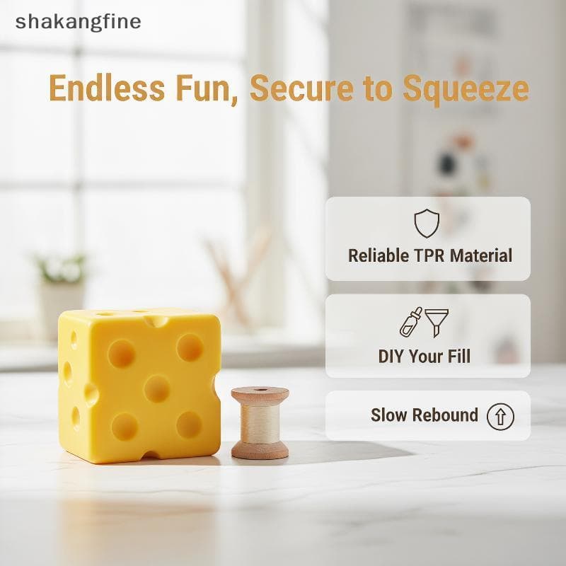 SHBR Portátil Queijo Mole Brinquedo Fidget Macio Squeeze Anti-Stress Sensorial Para Viagens Acampamento Tempo Matando Ma