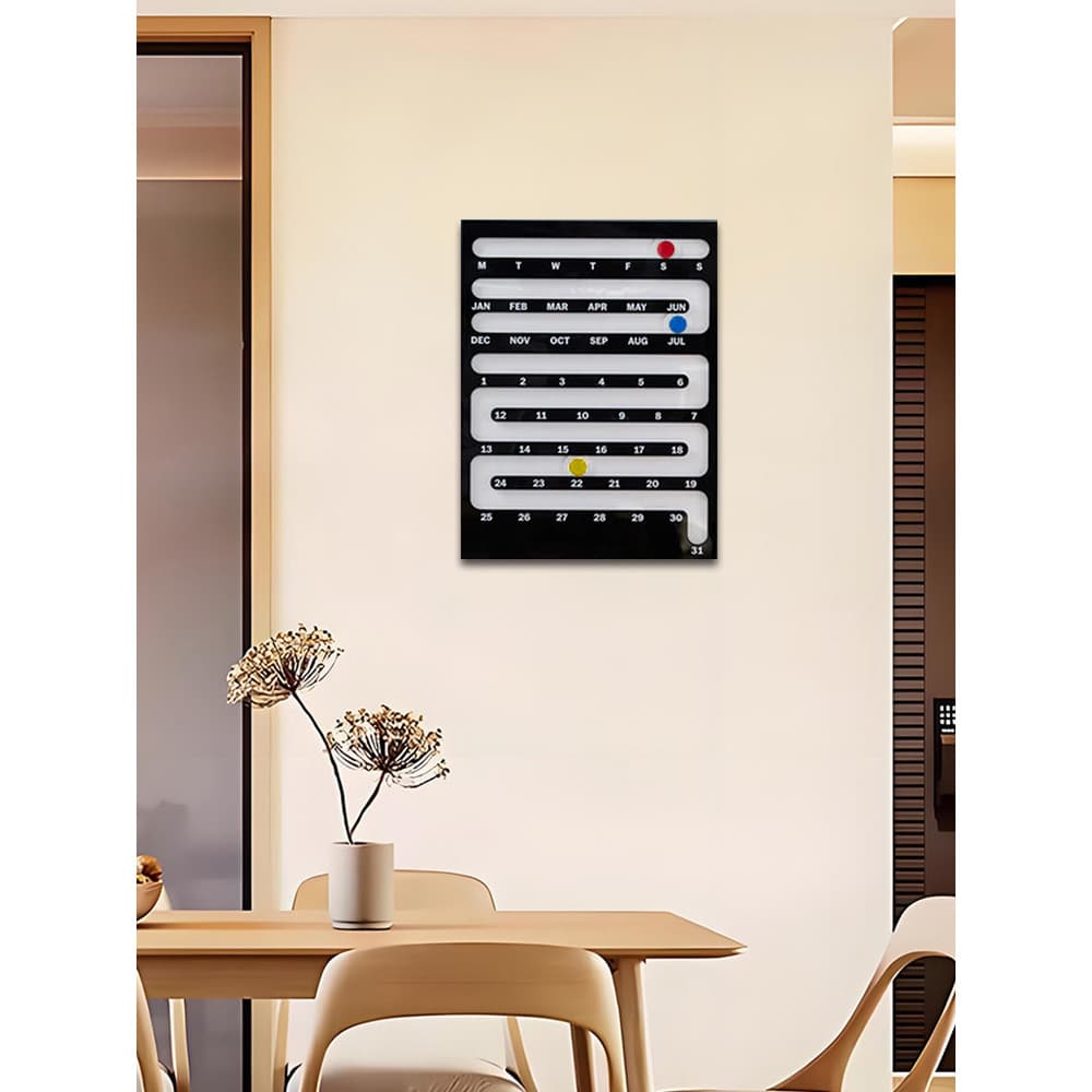 XEMO Calendário Novo Estilo Decoração de Mesa Criativo Simples Acrílico Calendário de Mesa Calendário Perpétuo Memphis N