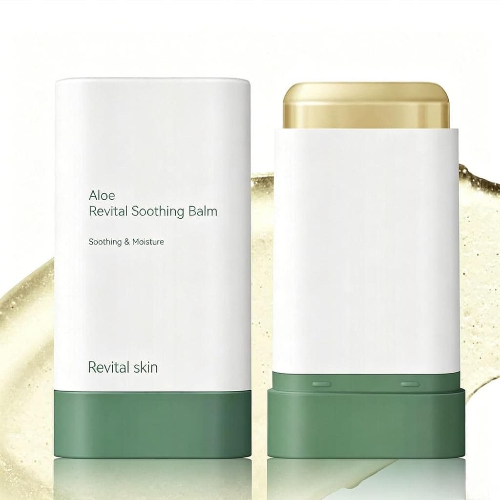 Bálsamo em Bastão de Aloe Vera, Bálsamo Revitalizante de Aloe Vera, Hidratação Profunda para Pele Seca, Inflamada e Repa