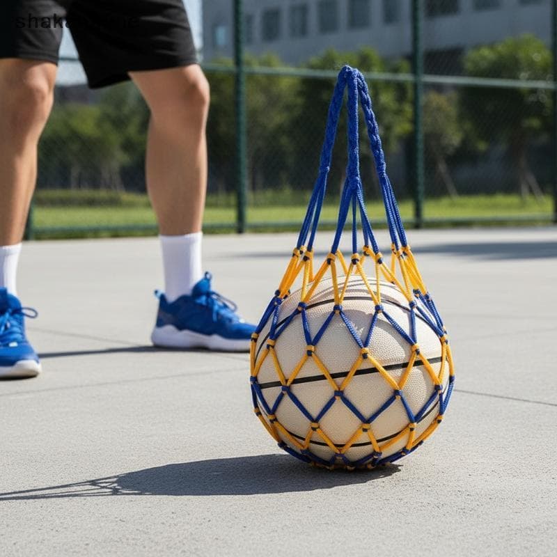 SHBR Durável Saco De Rede De Futebol De Náilon Malha Ousada Única Bola Armazenamento Transportadora Leve Para Jogo Escol