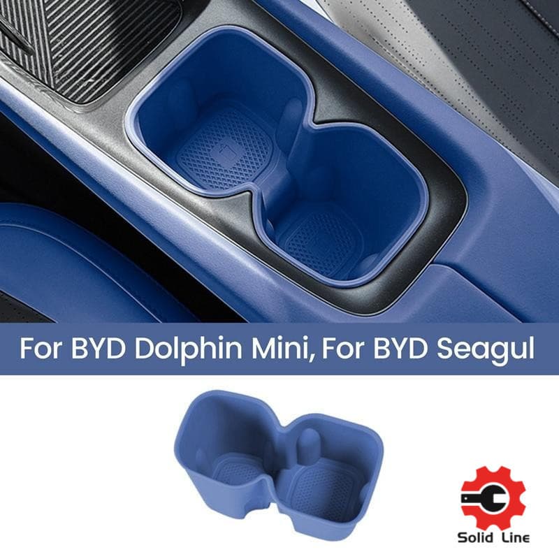 Suporte para Copo de Água para Carro Azul Marinho, Caixa de Armazenamento, Suporte Antiderrapante para Bebidas BYD Dolph