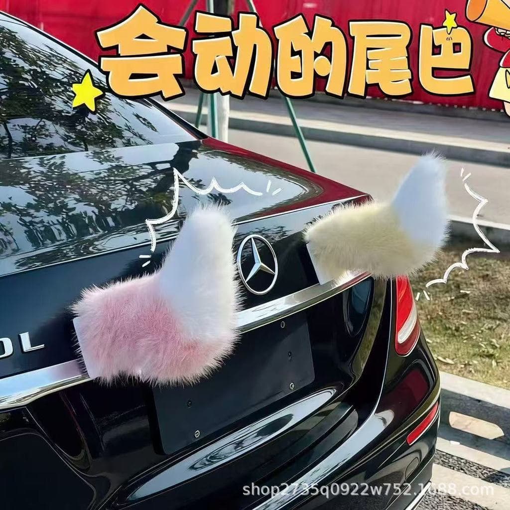 Cauda de raposa de pelúcia elétrica para cosplay, para apresentações, e para cintas de carro e veículo elétrico BCPE