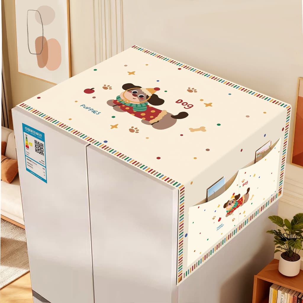 Toalha de cobertura anti-poeira para geladeira, novo estilo, porta única, porta dupla, micro-ondas, capa anti-poeira, má