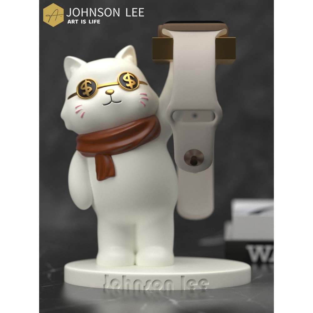 Fortune Kitten Adequado para iwatch s9 Apple Huawei Watch Split Bracket Holder Bonito Mercadoria Criativa Apple Watch iw