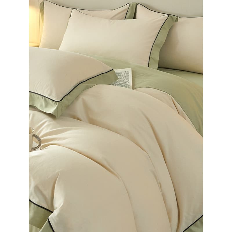 High-End luz luxo classe A algodão conjunto de quatro peças 100 algodão puro colcha capa lençol simples cama estudante ú