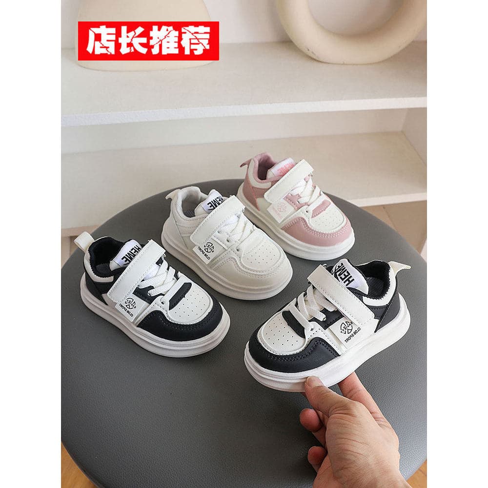 Tênis para meninos outono inverno novo estilo crianças sapatos brancos sola macia bebê criança sapatos respirável All-Ma