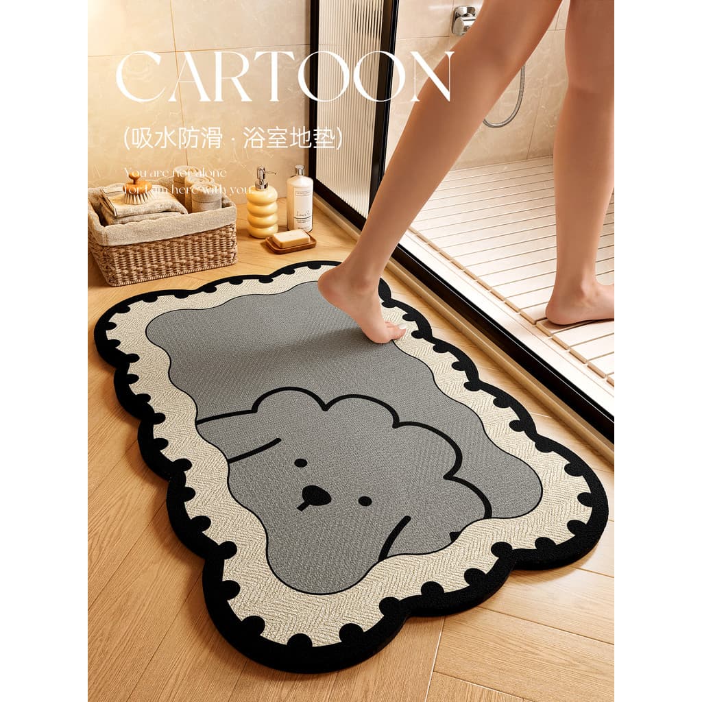 Tapetes de banheiro Diatom lama antiderrapante absorvente almofada macia banheiro cozinha pés tapetes porta do banheiro