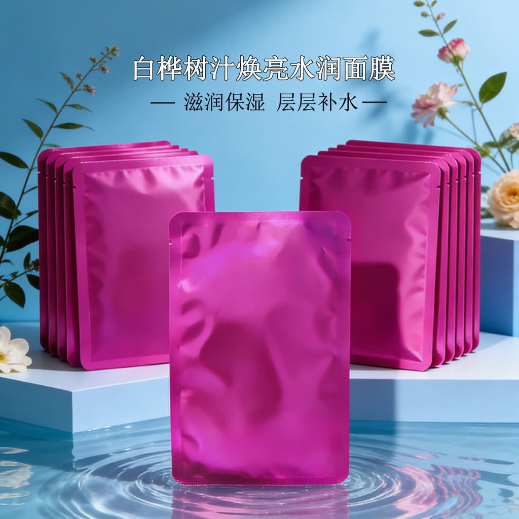 Oem branco suco de bétula máscara iluminadora hidratante hidratante iluminando o tom da pele ficar acordado até tarde re