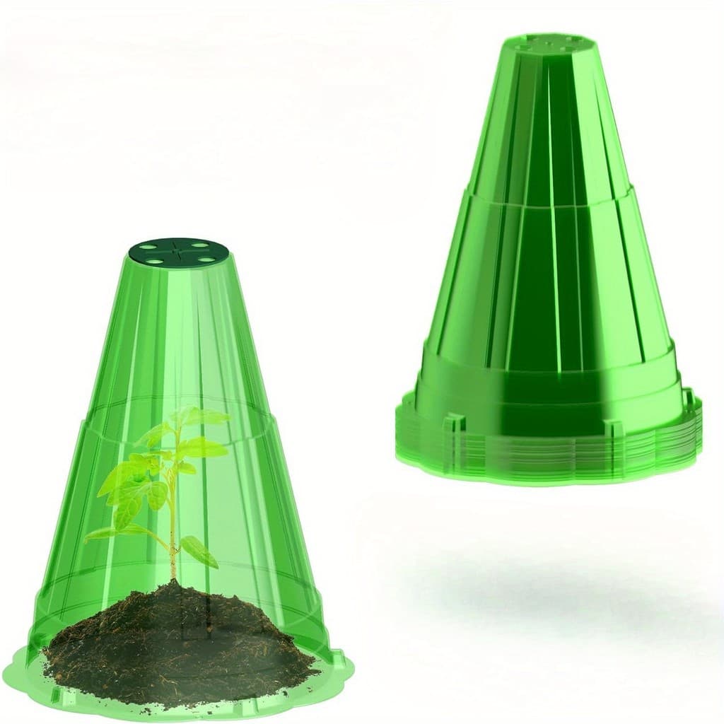 Capa De Jardim Para Plantas , Com Aberturas Giratórias Planta Reutilizável Em Forma De Sino , Protetor De Animais , Cara