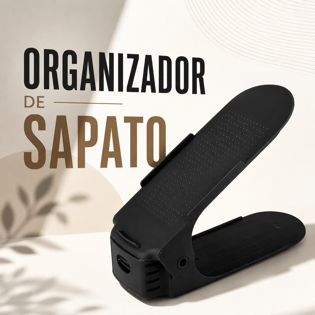 Kit 10 ou 20 Organizador de Sapatos Ajustável Antiderrapante Sapateira Porta Sapato