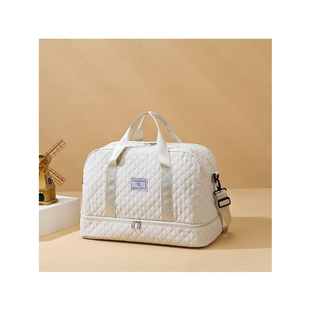 Cross-body viagem de curta distância losango seco molhado separação esportes bolsa Yoga ginásio saco de sapato de grande