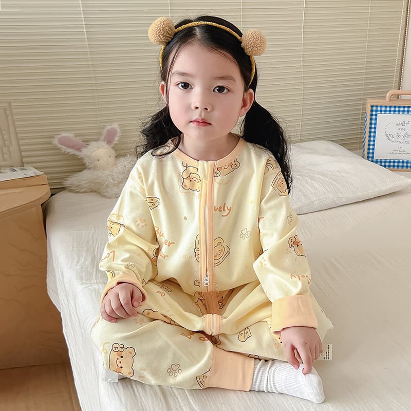 Crianças saco de dormir algodão puro bebê primavera bebê divisão-perna Anti-pontapé colcha ferramenta útil classe a prim