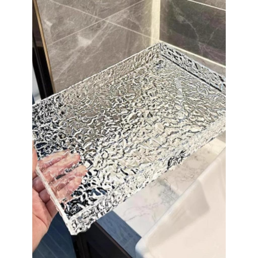 Bandeja T retangular sala de estar luz doméstica luxo High-End salão de beleza acrílico novo estilo bandeja de chá copo