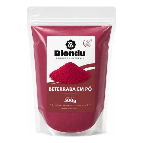 Beterraba em Pó Blendu 250g 500g 1kg 100% Natural para Receitas e Bebidas
