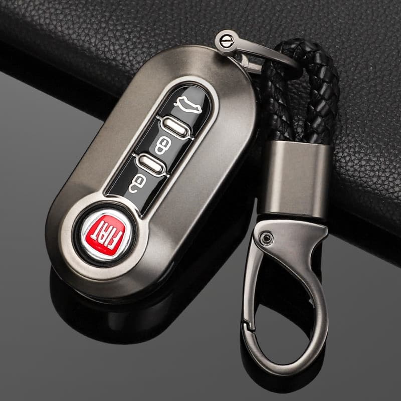Capa para Chave de Carro, Fiat 500 Ducato Panda 500L Punto Lancia Musa, Acessórios para Chaveiro PUTW