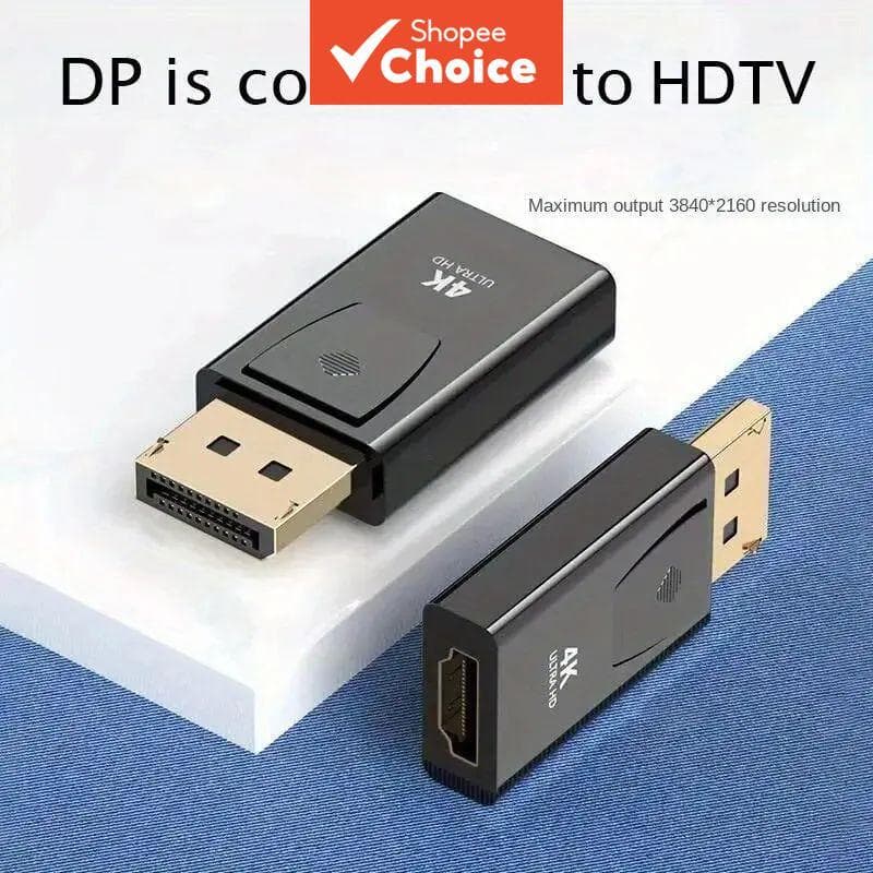 Adaptador DisplayPort Para HDMI 4K Conversor Cabo De Sincronização De Áudio E Vídeo Monitor De Laptop PC