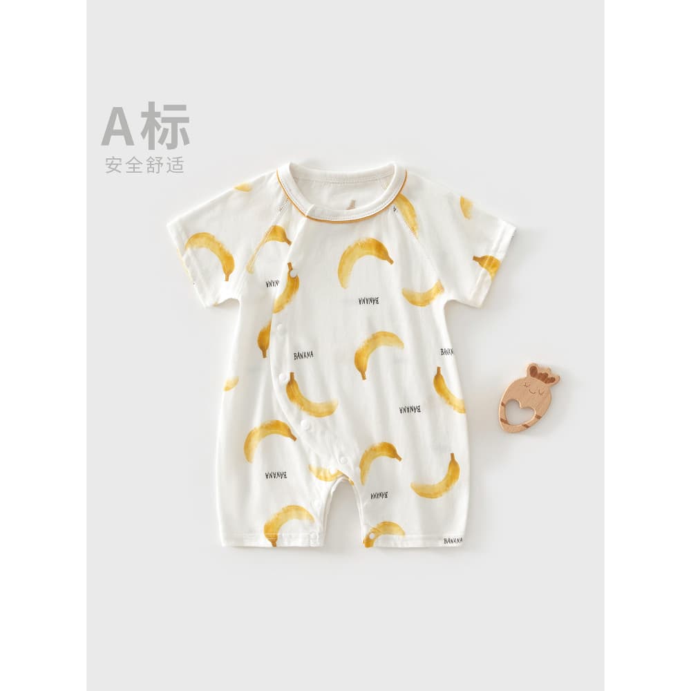 Roupas de bebê verão macacão fino bebê da criança Shorts de manga curta verão ar condicionado roupas classe a 73 tamanho
