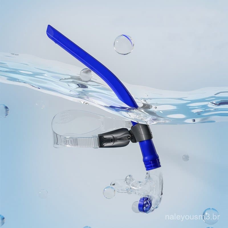 Snorkel de Silicone para Treinamento de Natação Ideal para Nadadores, Faixa de Cabeça Ajustável e Rotativa, Adequado par