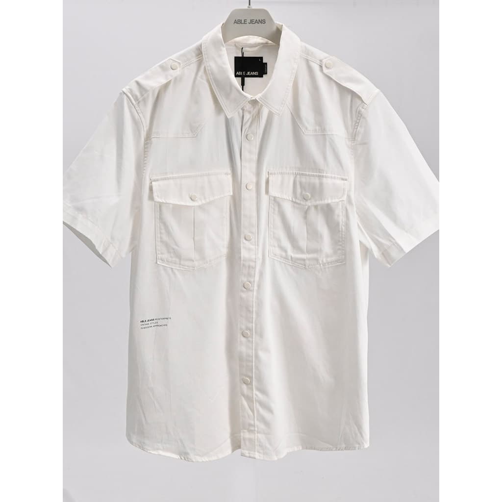 Super econômico capaz JEANS camisa de manga curta masculina fina legal verão juventude Workwear camisa Casual exército v