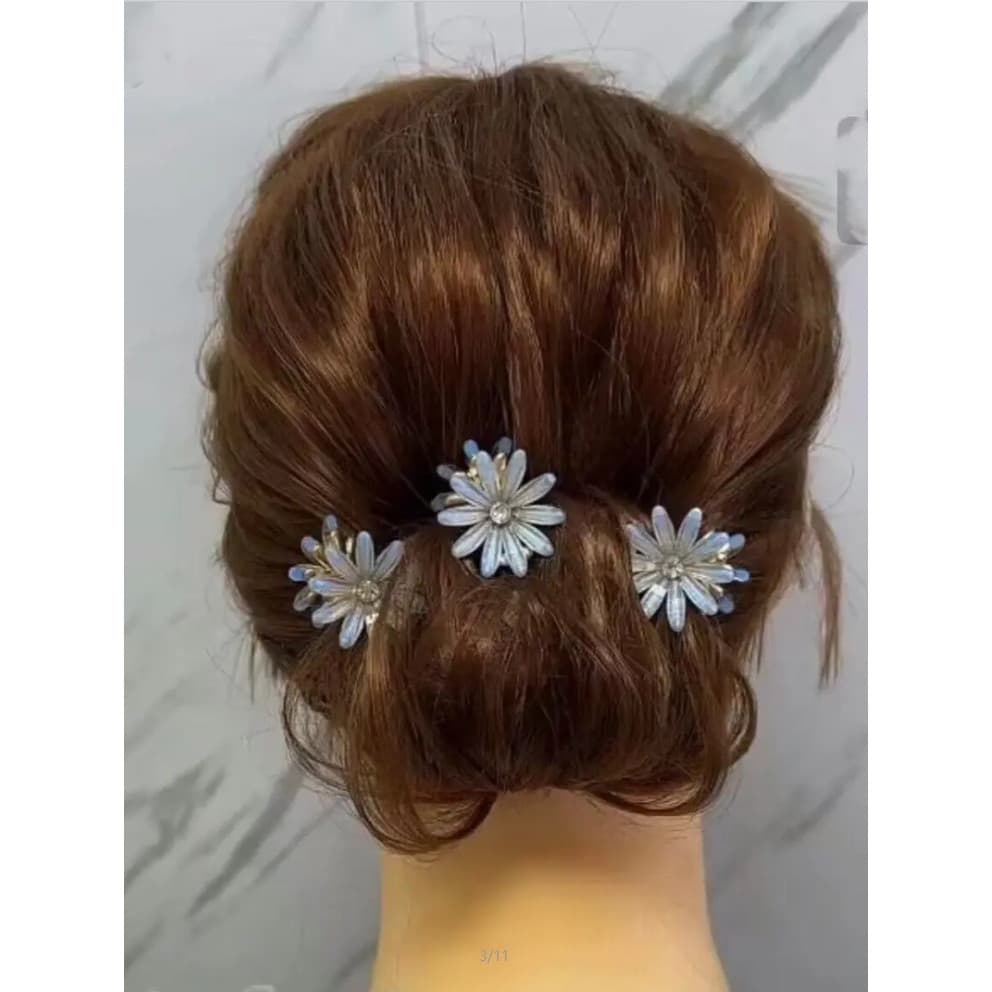 Versão coreana moda Hairpin influenciador temperamento adulto feminino pequeno fresco pequeno estilo crisântemo Grab cli