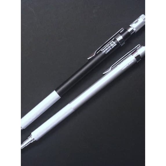 Lápis mecânico Japan LUDDITE TechDraw, corpo totalmente metálico, tubo de grafite ultrafino de 0,3 a 0,5 mm, para desenh