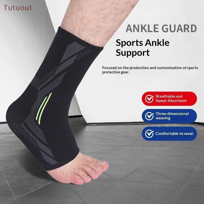 TUTU 1 Par de Mangas Elásticas de Suporte para Tornozelo, Respiráveis, Tamanho Único, para Corrida, Basquete, Ciclismo e