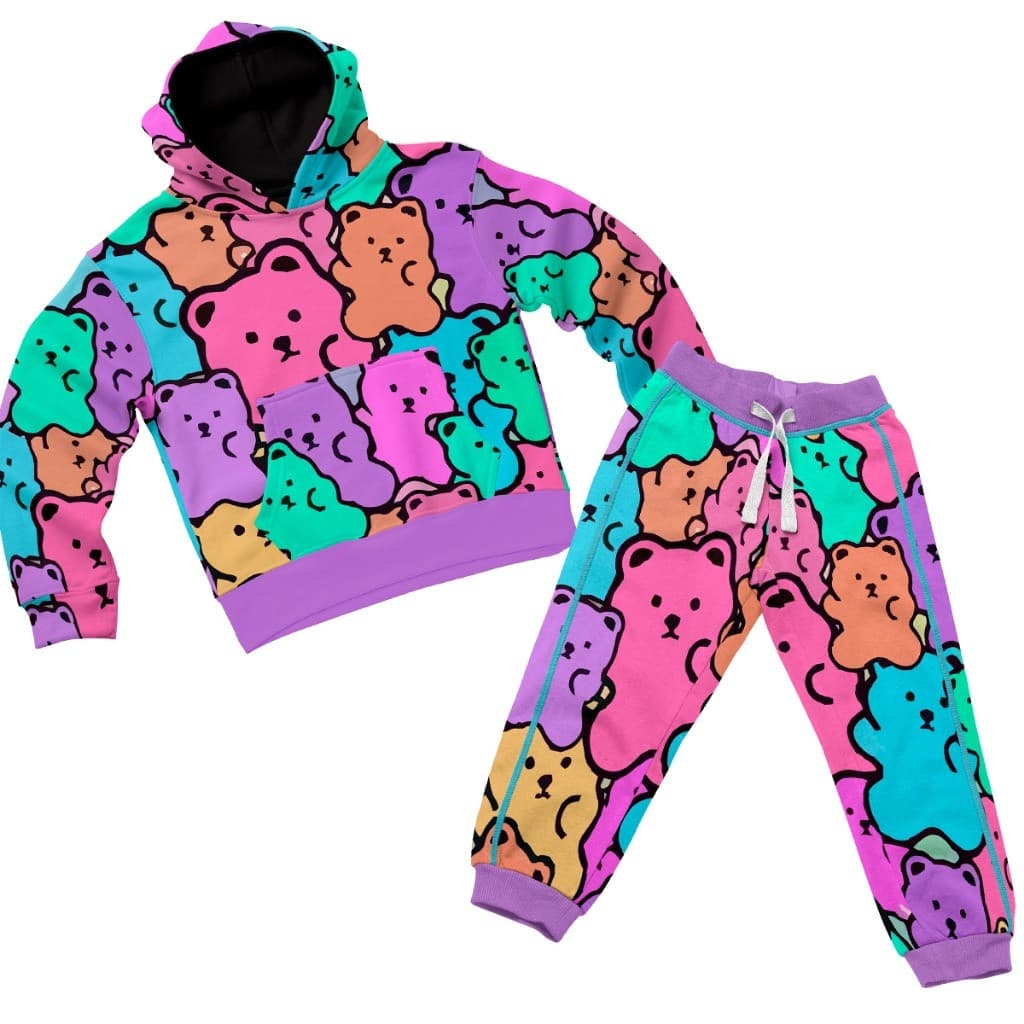 Conjunto Moletom Infantil Personagens Flanelado Com Capuz Blusa e Calça Escolar Inverno Kids
