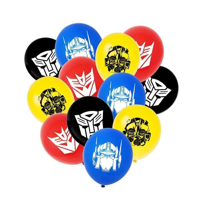 Kit 12 Balões de Látex Premium Transformers 12" | Decoração Festa Infantil