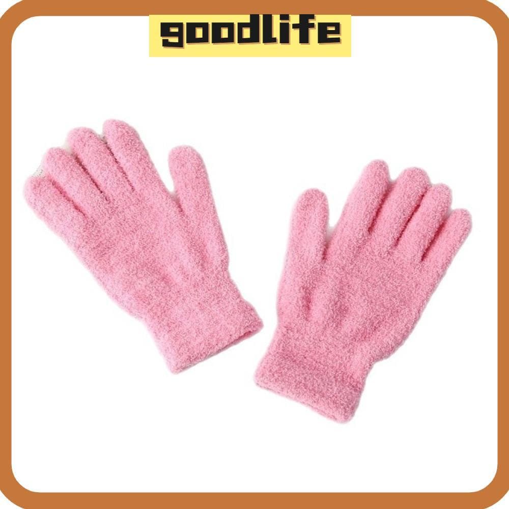 Luvas Peludas GOODLIVE , De Inverno Espessadas E Quentes Cinco Dedos À Prova De Frio De Cor Sólida