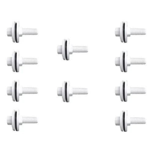 Kit Com 10 Flange P/ Torneira Bebedouro Industrial 1/2 Cipla Branco