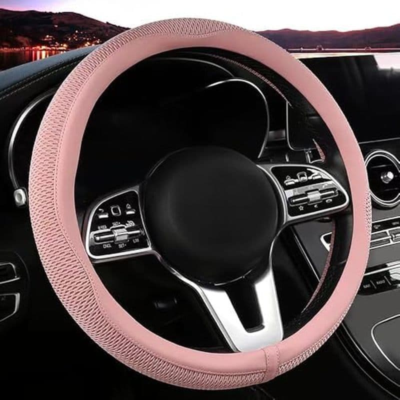 Capa Para Volante De Carro LKWLIKEI , Universal De 15 Polegadas , O Mais Recente Tecido De Tecnologia Respirável De Cour