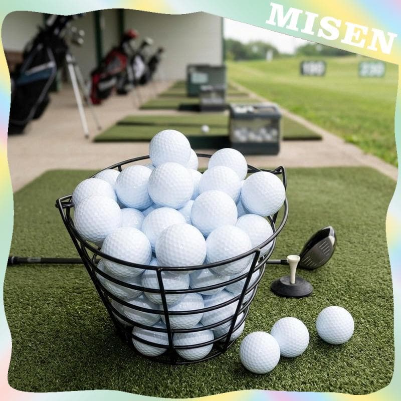 [Misen] Suporte Portátil De Armazenamento De Bola De Cesta De Golfe De Metal Para Acessórios E Equipamentos De Treinamen