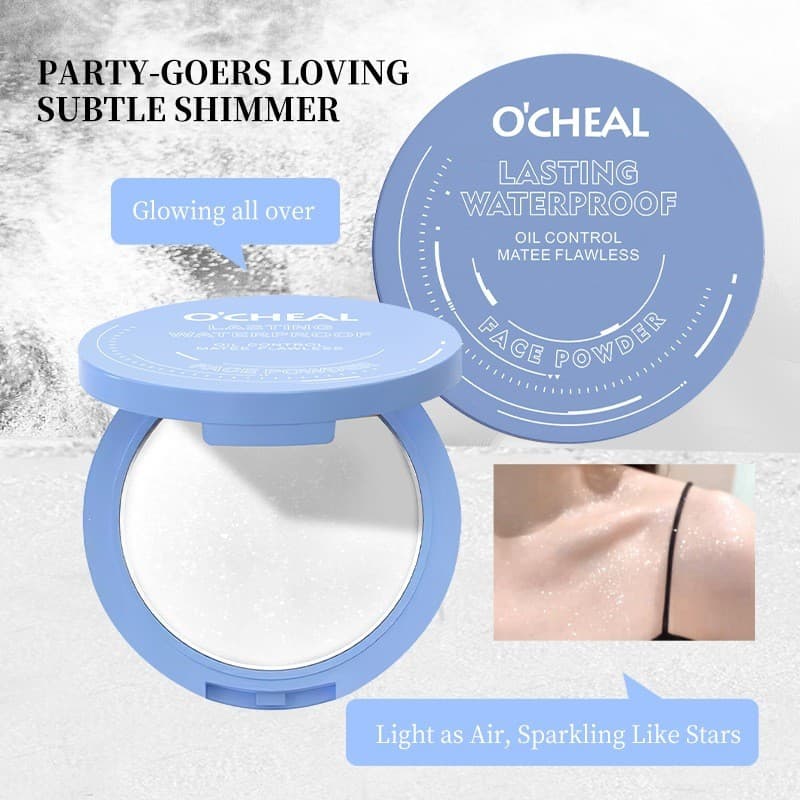 OCHEAL sedoso fosco luz suave corretivo maquiagem configuração pó à prova dwaterproof água Natural não é fácil de tirar