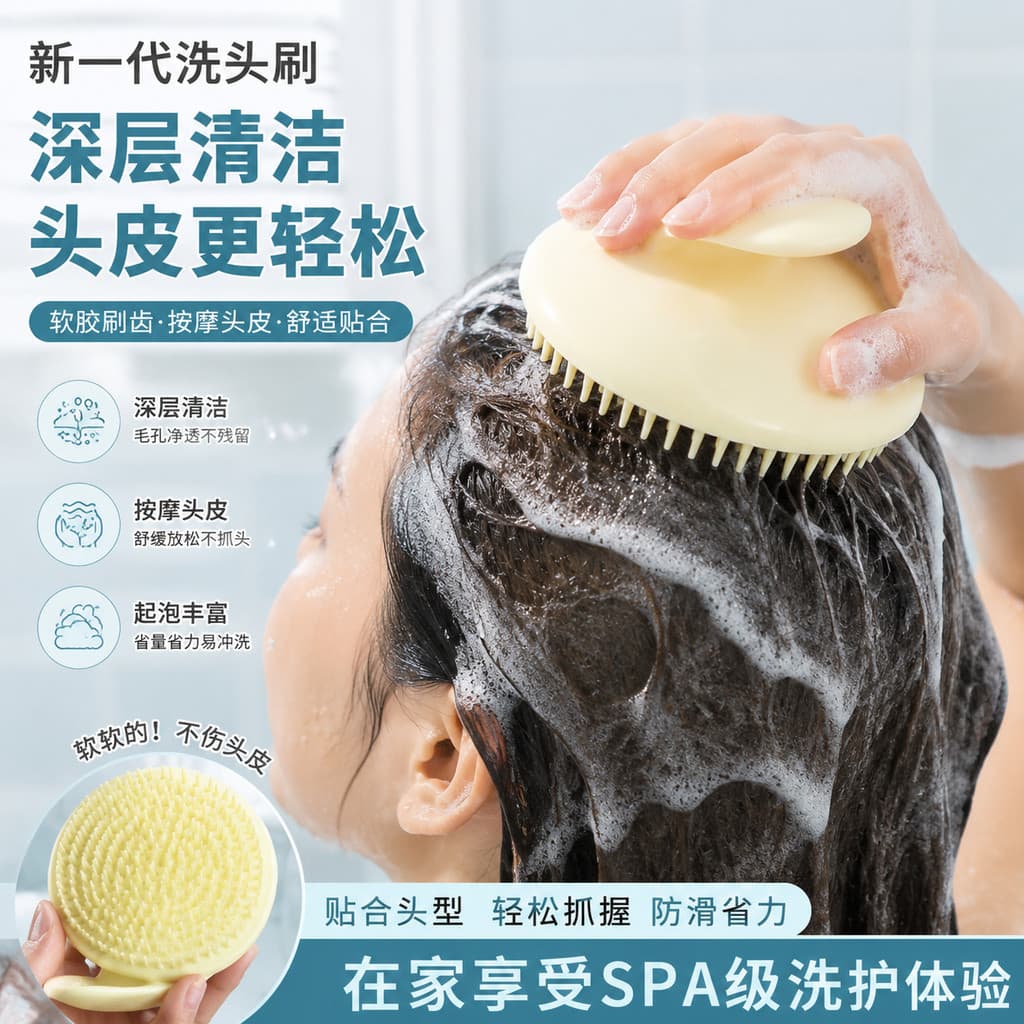 Shampoo escova cabeça massagem pente mulheres grávidas multifuncional Manicure shampoo ferramenta útil meridiano escova
