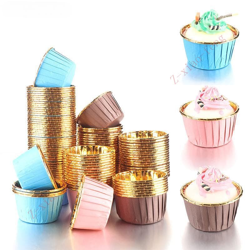 Decorationbt 50 Peças/Pacote Forminhas para Cupcake, Embalagens para Bolo, Forminhas de Papel para Assar, Novo ALF5