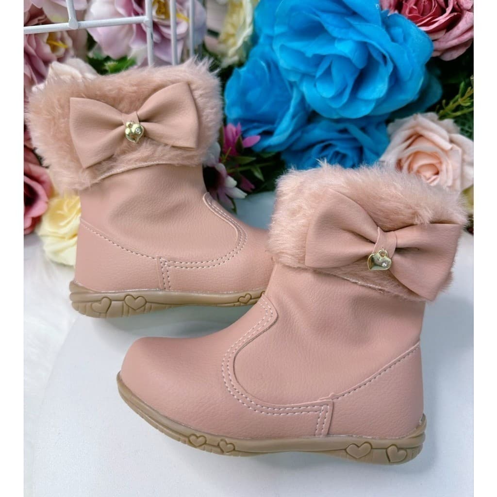Bota Coturno com Pelinho Infantil Blogueirinha