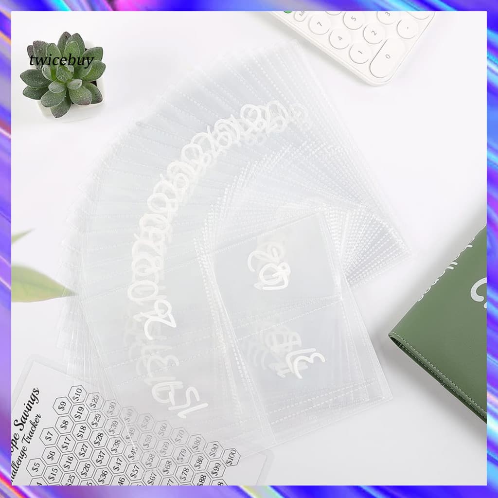 Money Saving Binder Kit Replacement Cash Envelopes 100 Day Challenge – Budget Planner Inserts Notebook Core for Effect