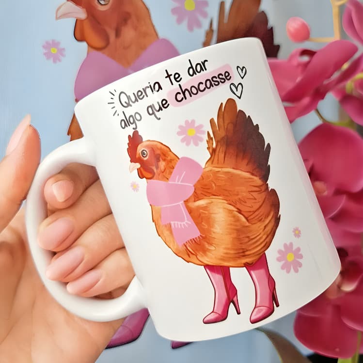 Caneca Queria te dar algo que chocasse