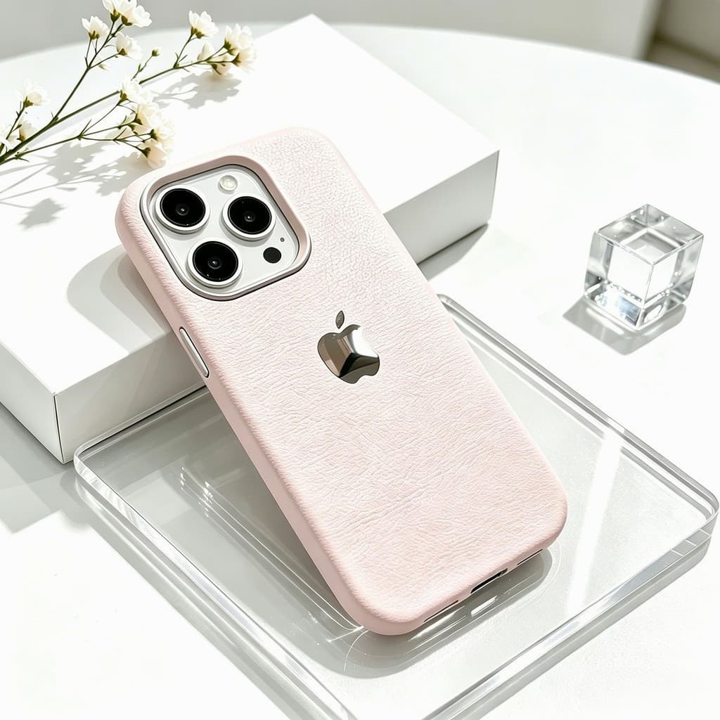 Logo Metálica Textura de Couro Lichia Capa Capinha Para iPhone 14 17 Air 16 15 Plus 13 12 11 Pro Max Anti-Arranhões