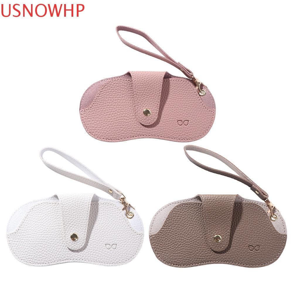 Bolsa De Óculos De Couro Pu USNOWHP , Com Pingente De Cordão , Sol Armazenamento