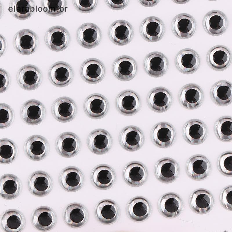 100 Pçs Isca De Pesca Olhos Holográfico Mosca Amarrando Stier 3D 3/4/5/6MM DIY Artificial De Peixe