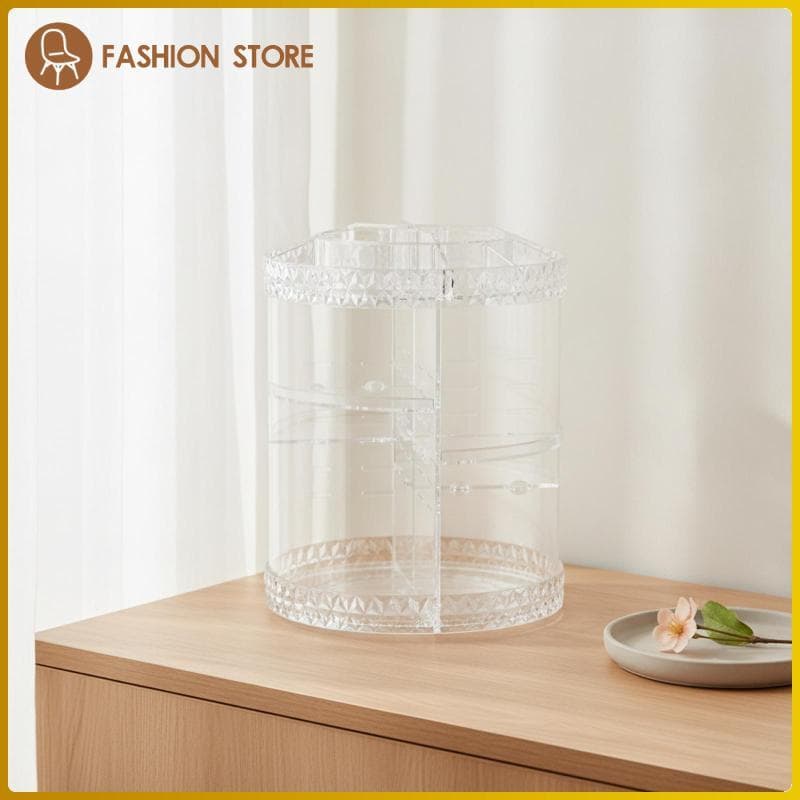 [Wishshopeelq] Suporte De Armazenamento De Cosméticos Que Economiza Espaço , Organizador Giratório , Vitrine Visível Par