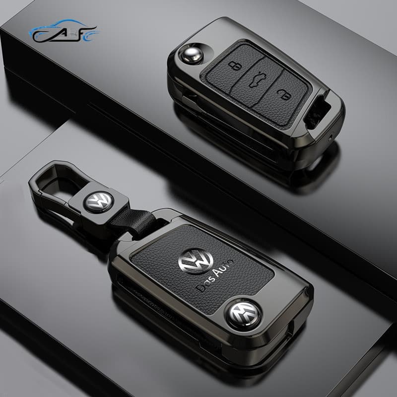 Capa de Chave de Carro em Liga de Zinco para VW Volkswagen como Golf 7 MK7/Tiguan MK2/Passat/Polo/Jetta/Arteon e SEAT Ár