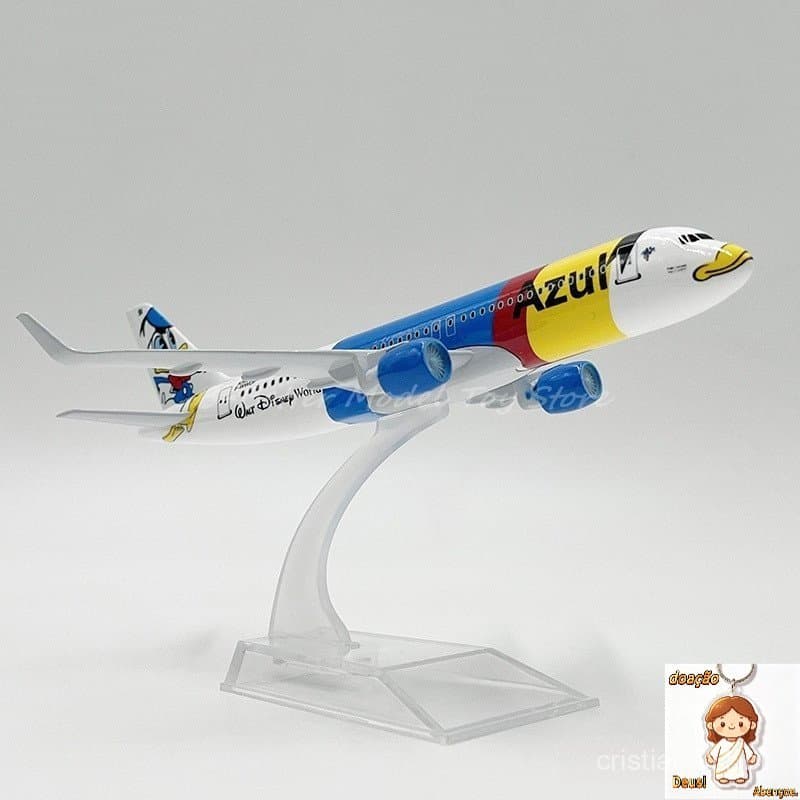 Réplica Em Miniatura De Avião Modelo Diecast Metal Toy A320 Azul Companhia Aéreas Brasileiras Air