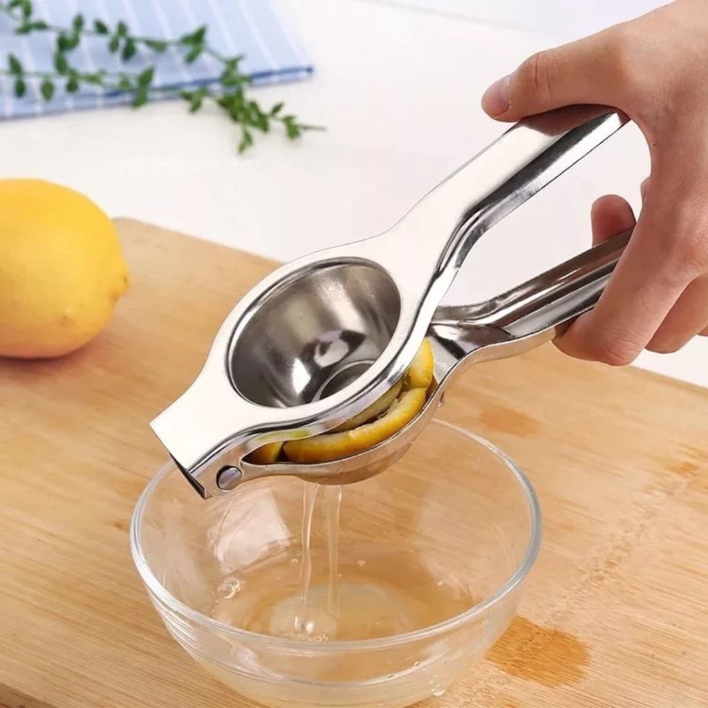 Espremedor De Limão e Laranja Amassador Manual Aço Inox Alumínio Maciço Super Forte