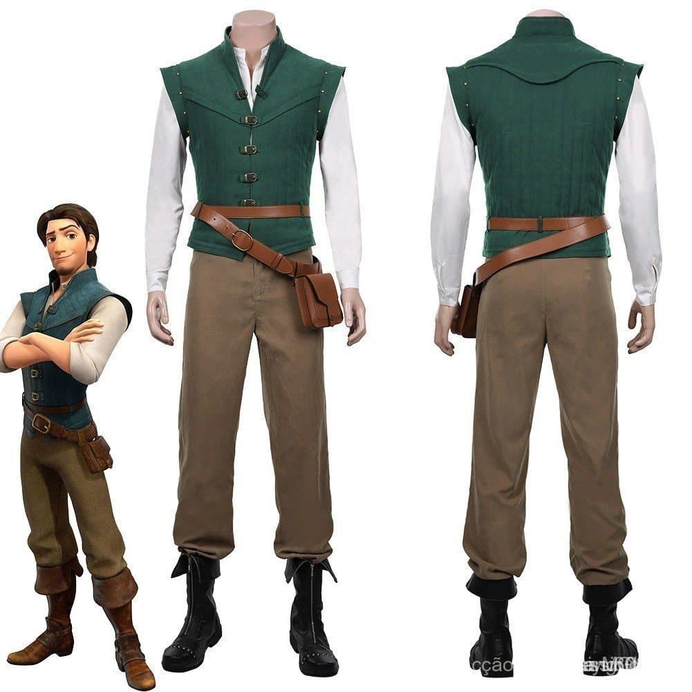 Cosplay da Aventura Mágica de Rapunzel: Fantasia de Cosplay do Príncipe Flynn Rider de Lettuce para o Halloween WA41 SOJ