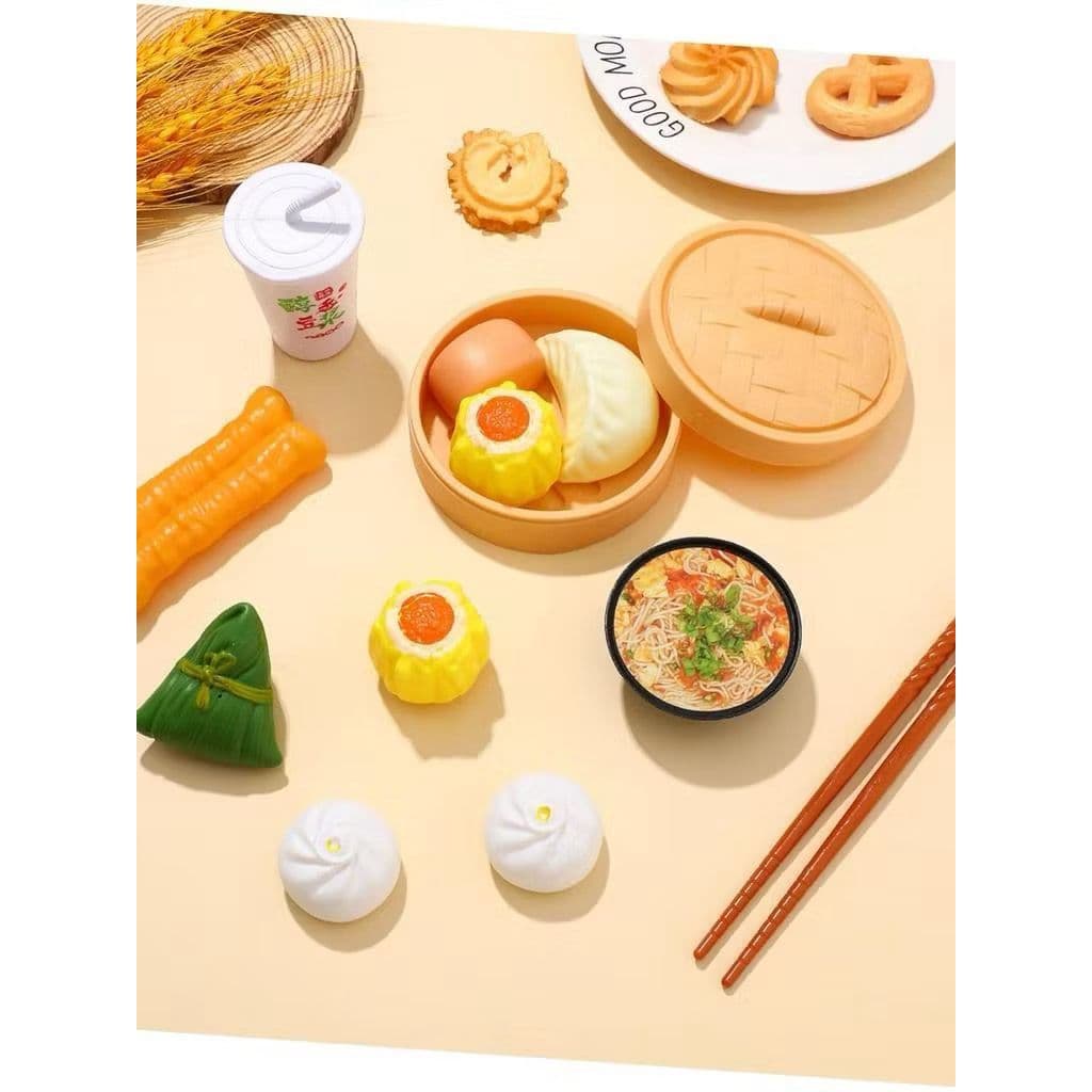 Kit Comidinha Oriental com Bandeja e Hashis de Brinquedo, Comida Japonesa Infantil, Brinquedo Infantil, Faz de Conta