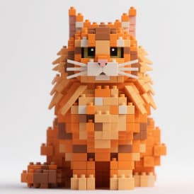 Compatível com blocos de montar, uma grande coleção de brinquedos de construção e decorações para os amantes de gatos de