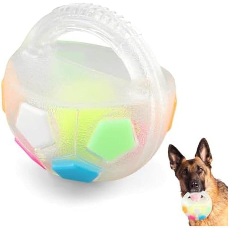 Bola Calmante Para Cães Com Alça , Brinquedo Interativo Em Formato De Futebol , Estridente , The Mellow Dogs Flutuante D