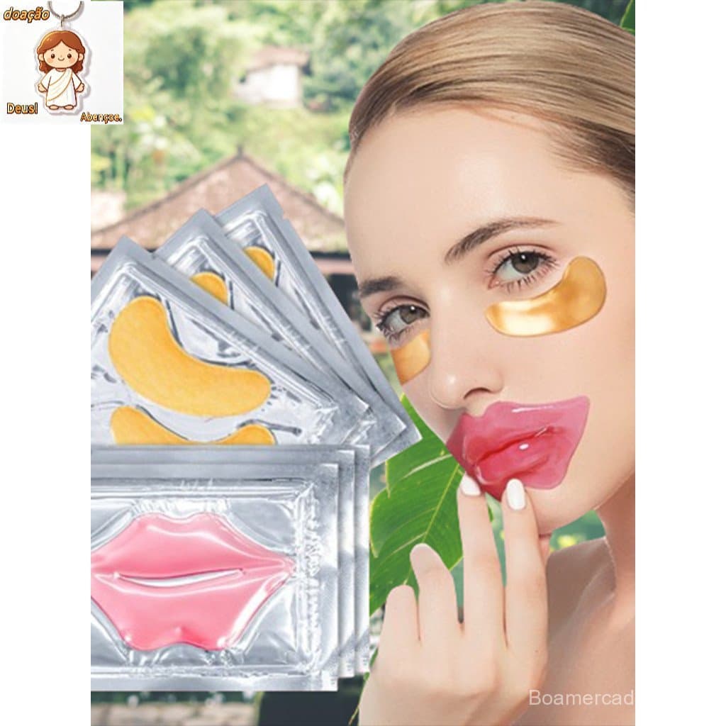 Máscara Labial  e Máscara de Olho hidratante gel hidratante adesivo labial de cristal
